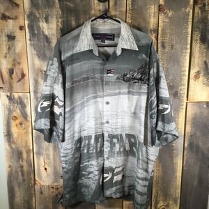 Phat Farm all over logo button down shirt men’s size XL